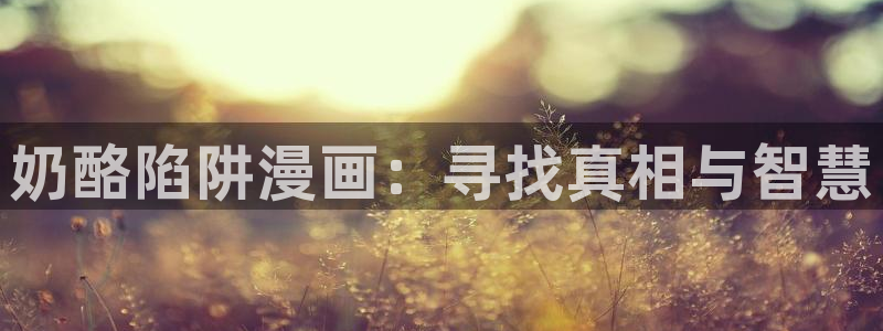 汗汗漫画之：奶酪陷阱漫画：寻找真相与智慧